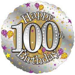 Helium Foil Birthday Balloons 30-100 Year Birthdays £9.95 Free Delivery