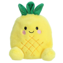 Aurora World Palm Pals Perky Pineapple Soft Toy. This little   soft toy pineapple fits perfectly into the palm of your hand. Coming in a gorgeous soft lemon-yellow plush body, with soft green tufts, stitched pineapple features, pink cheeks and a cute smil