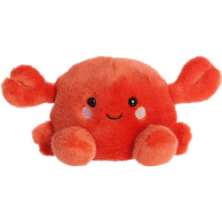 Palm Pals Snippy Crab plush soft toy by Aurora World coming in a soft orange plush body, with pink cheeks and a cute smily grin.