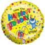 Balloons Happiest Birthday Foil Balloon Uninflated