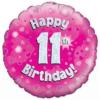 Balloons 11th Birthday Girl Balloon