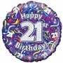 Happy 21st Birthday Balloon Small Image