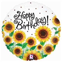 Oaktree UK Sunflower Birthday Foil Balloon