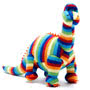 Diplodocus Knitted Dinosaur Toy Bold Stripe Small Image