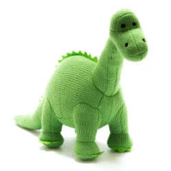 Diplodocus Knitted Dinosaur Soft Toy Green