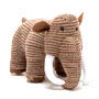 Woolly Mammoth Knitted Rattle Brown Stripe Small Image