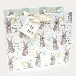 Baby Boy Rabbit Gift Bag