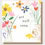 Floral Get Well Soon Greeting Card Small Image