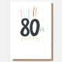 Happy 80th Birthday Candles Card Small Image