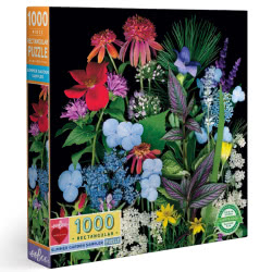 Eeboo Summer Garden Sampler Rectangular 1000 Piece Puzzle