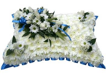 Funeral Flowers Funeral Pillow Royal Blue 