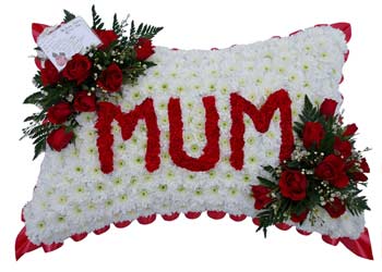 Funeral Flowers Funeral Pillow MUM or DAD