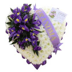 Funeral Flowers Iris Funeral Heart Tribute