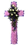Funeral Cross Pink & Purple Small Image