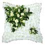 White & Cream Funeral Cushion Small Image