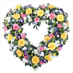 Funeral Flowers Open Heart
