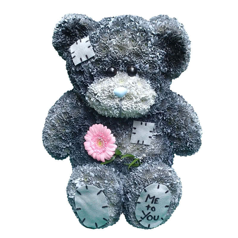3d teddy bear funeral flowers