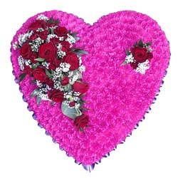 Funeral Heart Cerise Pink