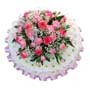 Funeral Posy Pad White & Pink Small Image