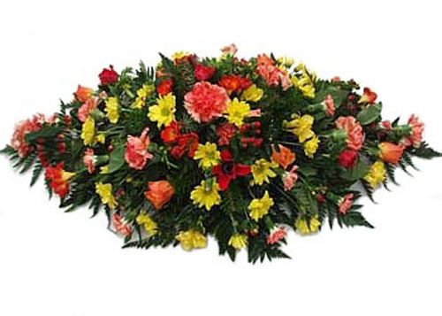 Funeral FlowersOrange & Yellow Elongated Spray
