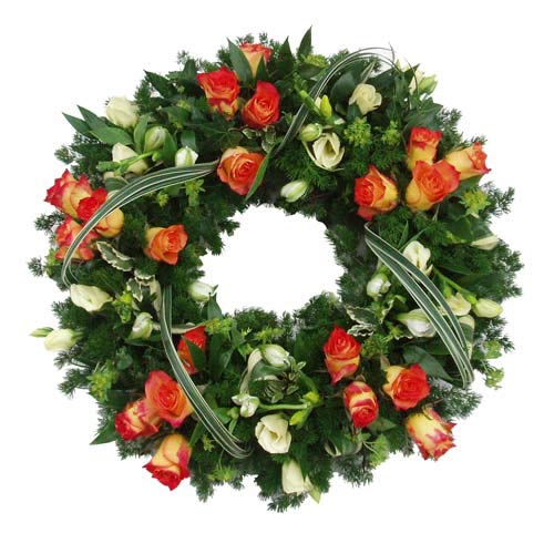 Funeral FlowersOpen Funeral Ring Cottage Style