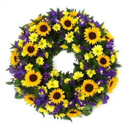 Sunflower Funeral Wreath Ring