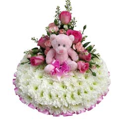 Funeral Flowers Funeral Posy Pad Baby Girl