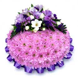 Funeral Flowers Funeral Posy Pad Mauve Base