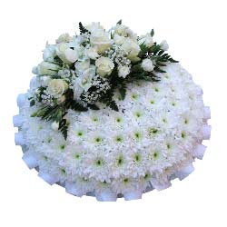 Funeral Flowers Funeral Posy Pad Pure White