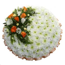 Funeral Flowers Funeral Posy Pad Tangerine