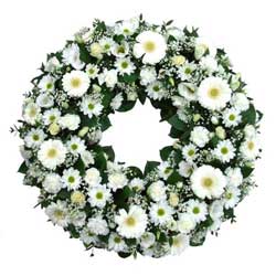 Funeral Flowers Cream Open Funeral Ring 
