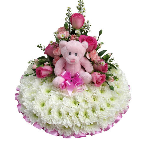 Funeral FlowersBaby Girl Funeral Wreath