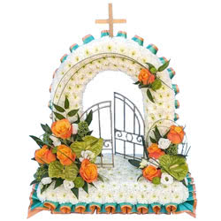 Funeral Flowers Irish Gates of Heaven Tribute