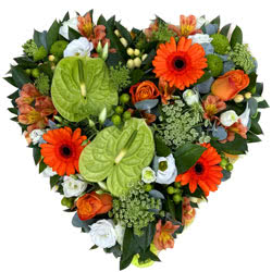 Funeral Flowers Irish Heart Flower Tribute