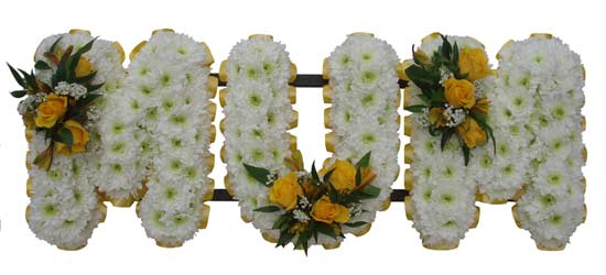 Funeral Flowers Mum Name Frame Floral Tribute