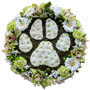 Dog Paw Print Floral Tribute