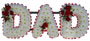 DAD Name Frame Floral Tribute - Red Small Image