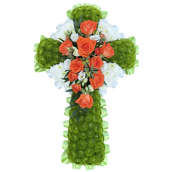 Funeral Flowers Celtic Floral Cross Tribute