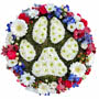 Dog Paw Print Floral Tribute