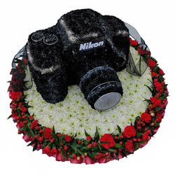 Funeral Flowers Nikon Camera Bespoke Tribute