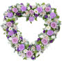 Open Floral Heart - Lilac & White 