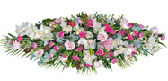 Pink and White Coffin Spray Small Image