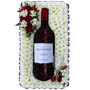Red Wine Bottle Floral Tribute