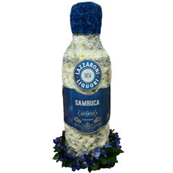 Sambuca Bottle Floral Tribute