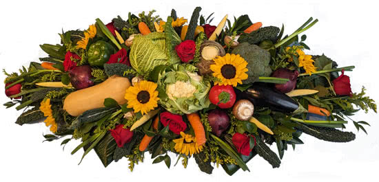 Funeral Flowers Vegetable Coffin Spray
