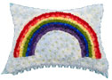 Funeral Rainbow Flower Pillow Tribute
