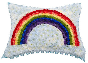 Funeral Flowers Funeral Rainbow Flower Pillow Tribute