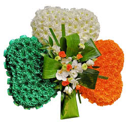 Funeral Flowers Irish Flag Shamrock Tribute
