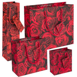 red roses gift bags