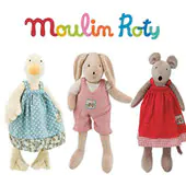Moulin Roty are a French plush soft toy|rag dolls|baby soothers|comforters|rattles and activity toy designers including their premiere line 'La Grande Famille'.